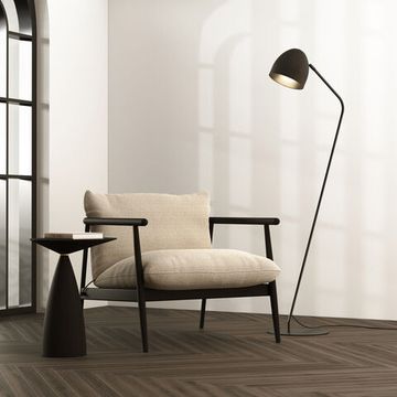 Напольный светильник с металлическим плафоном 1*E27 16162 чёрный Soho TK Lighting
