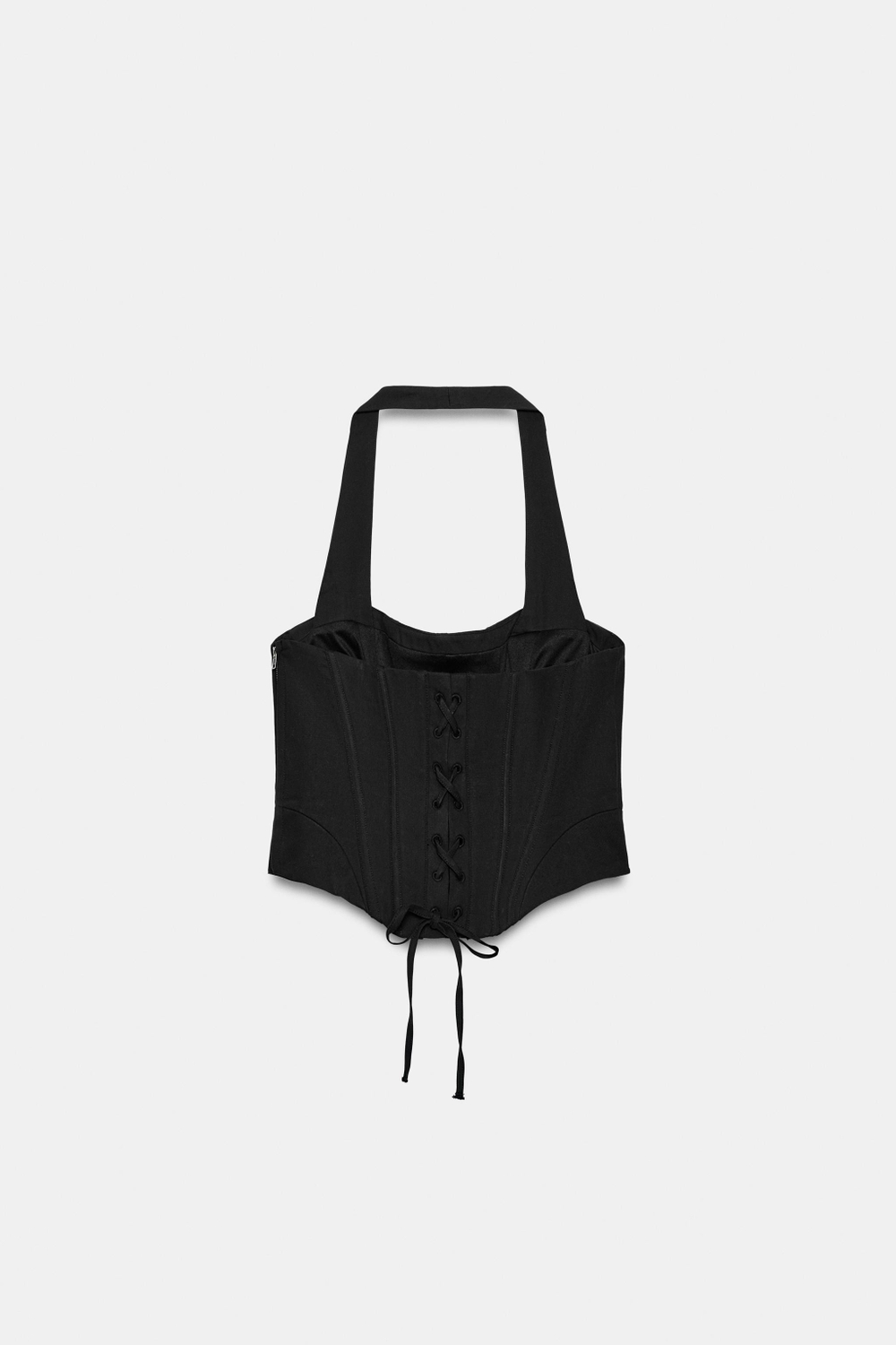 ZARA ТОП-КОРСЕТ, ЧЕРНЫЙ
