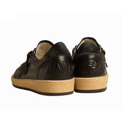 Women’s Golden Goose Ball Star Black nappa with Black glitter star and Suede heel tab