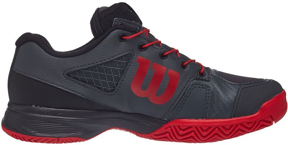 детские Кроссовки теннисные Wilson Rush Pro Junior QL - ebony/black/wilson red