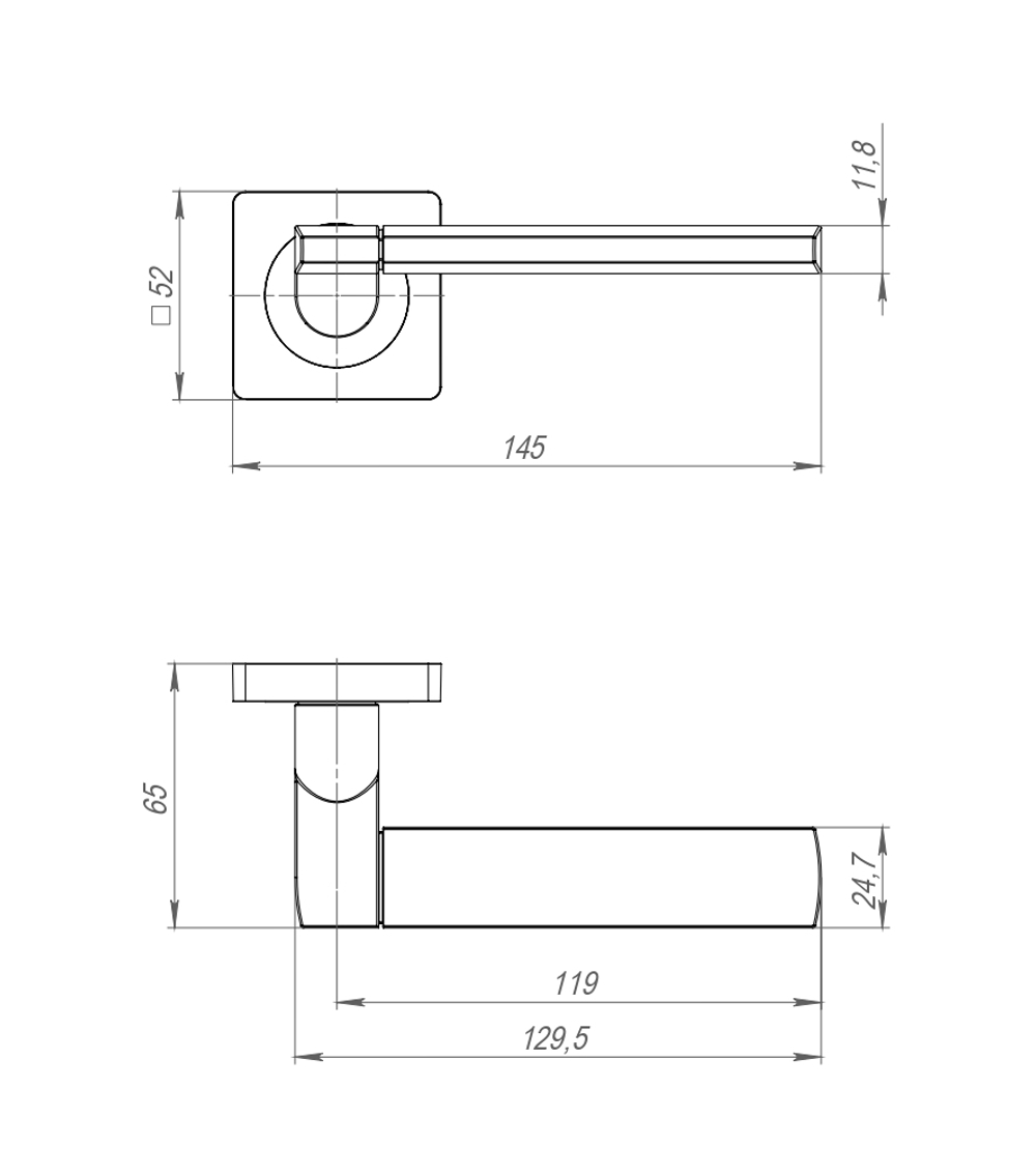 Ручка раздельная K.JK51.LIFT (LIFT JK) BL-24 черный