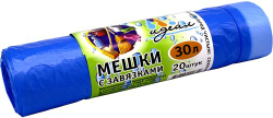 Мешки мусорные с завязкой 30л 51х60см 15мкм Идеал (20/1120шт)