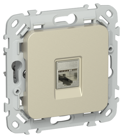 FLITE Розетка компьютерная RJ45 категория 5Е STP РК5е-1-1-ФлШ шампань IEK