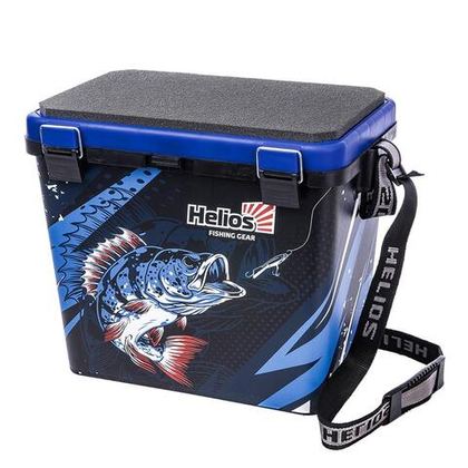 Ящик рыболовный зимний Helios ICE FISHING PERCH односекционный (Синий)