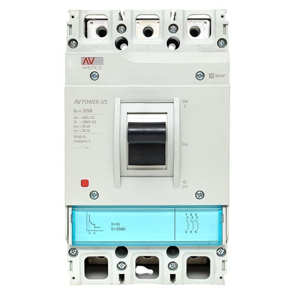 Выключатель автоматический 3п 315А 35кА AV POWER-3/3 TR AVERES EKF mccb-33-315-TR-av