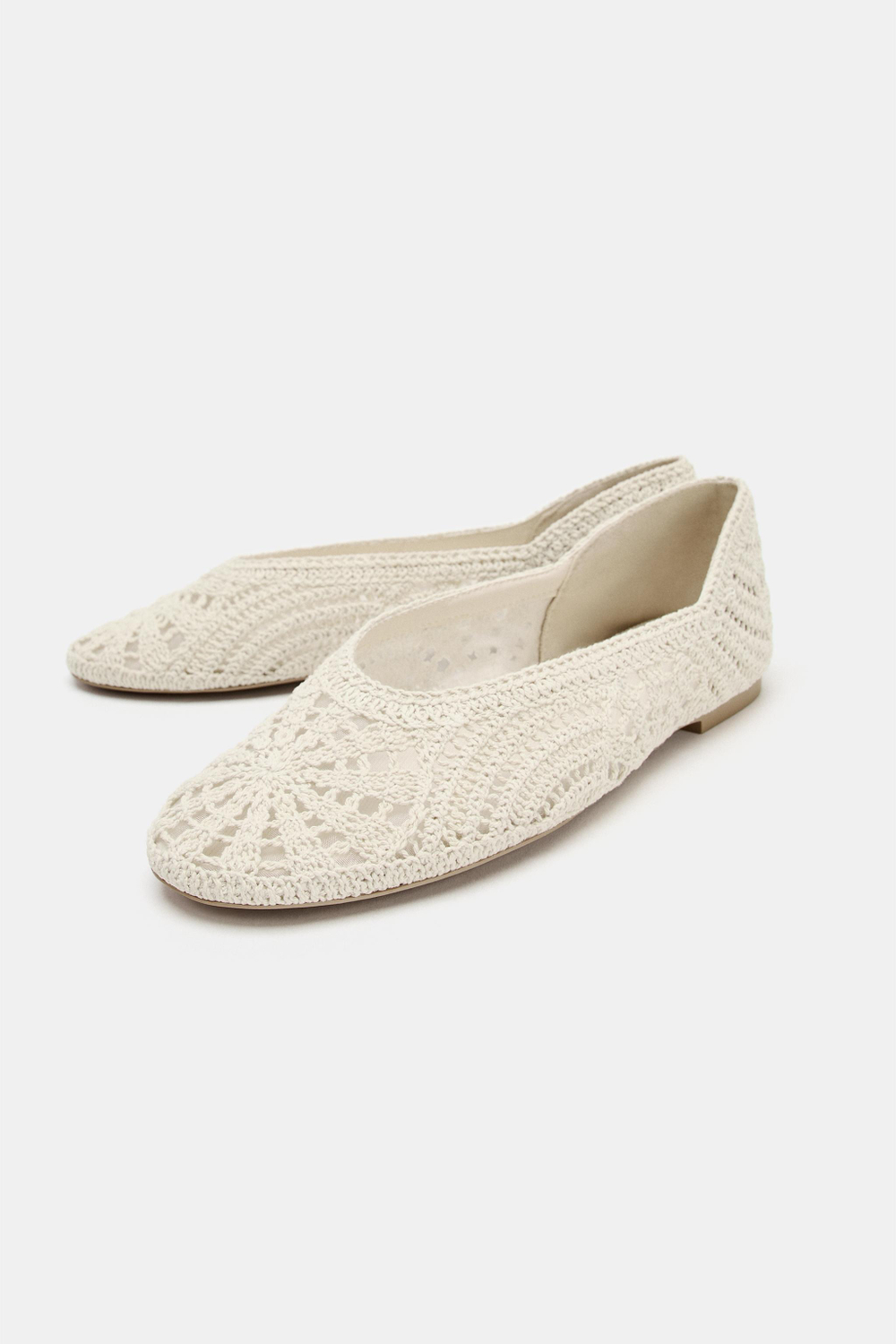 ZARA БАЛЕТКИ, ЭКРЮ