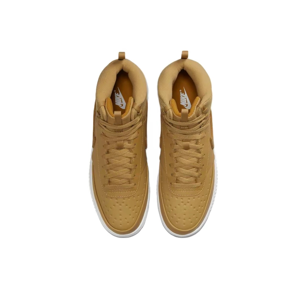 alt="Ботинки Nike Court Vision Mid Winterized арт. DR7882-700 Elemental Gold с металлической фурнитурой вид спереди"