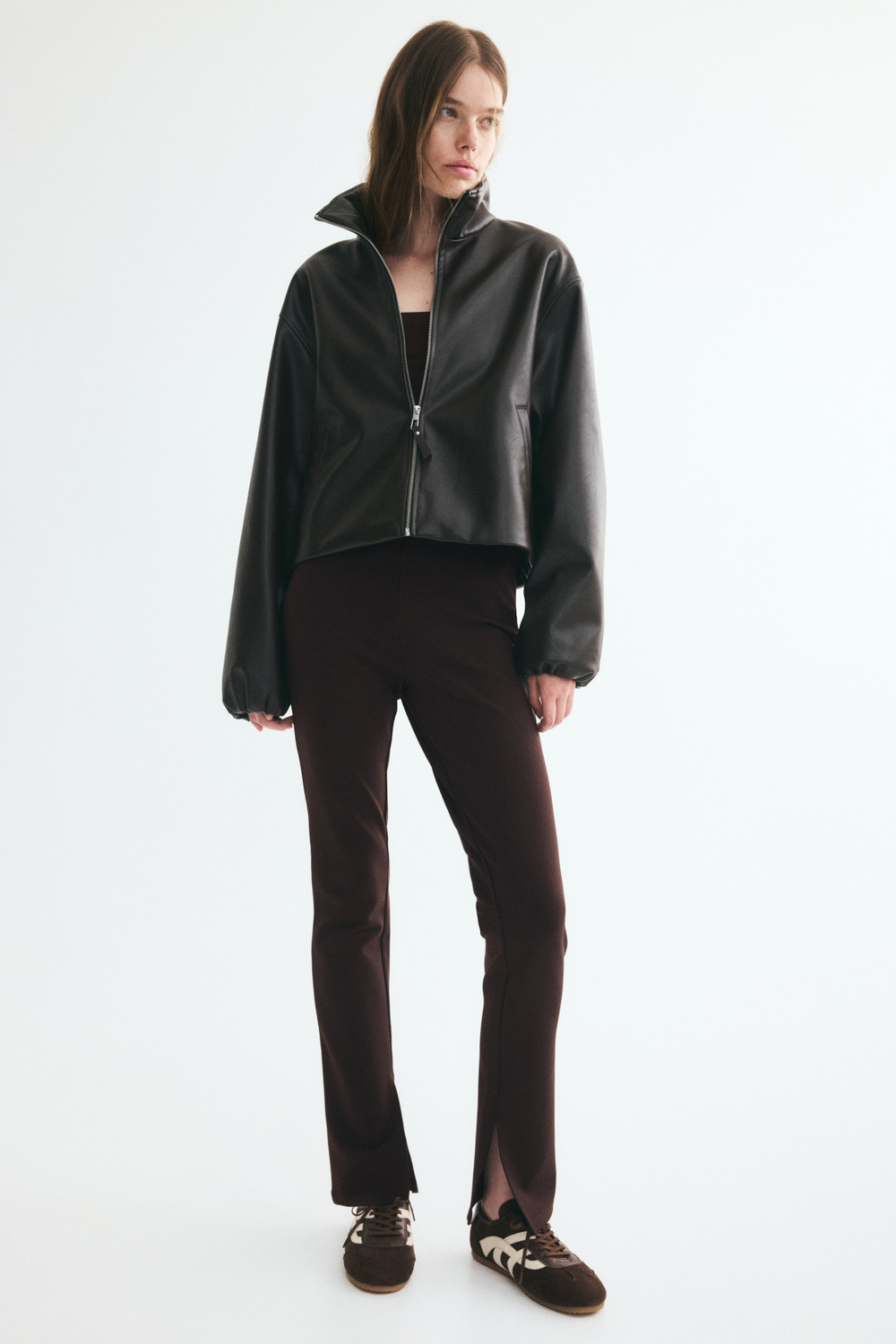 Брюки без застёжки из джерси Ponte di Roma - H&M