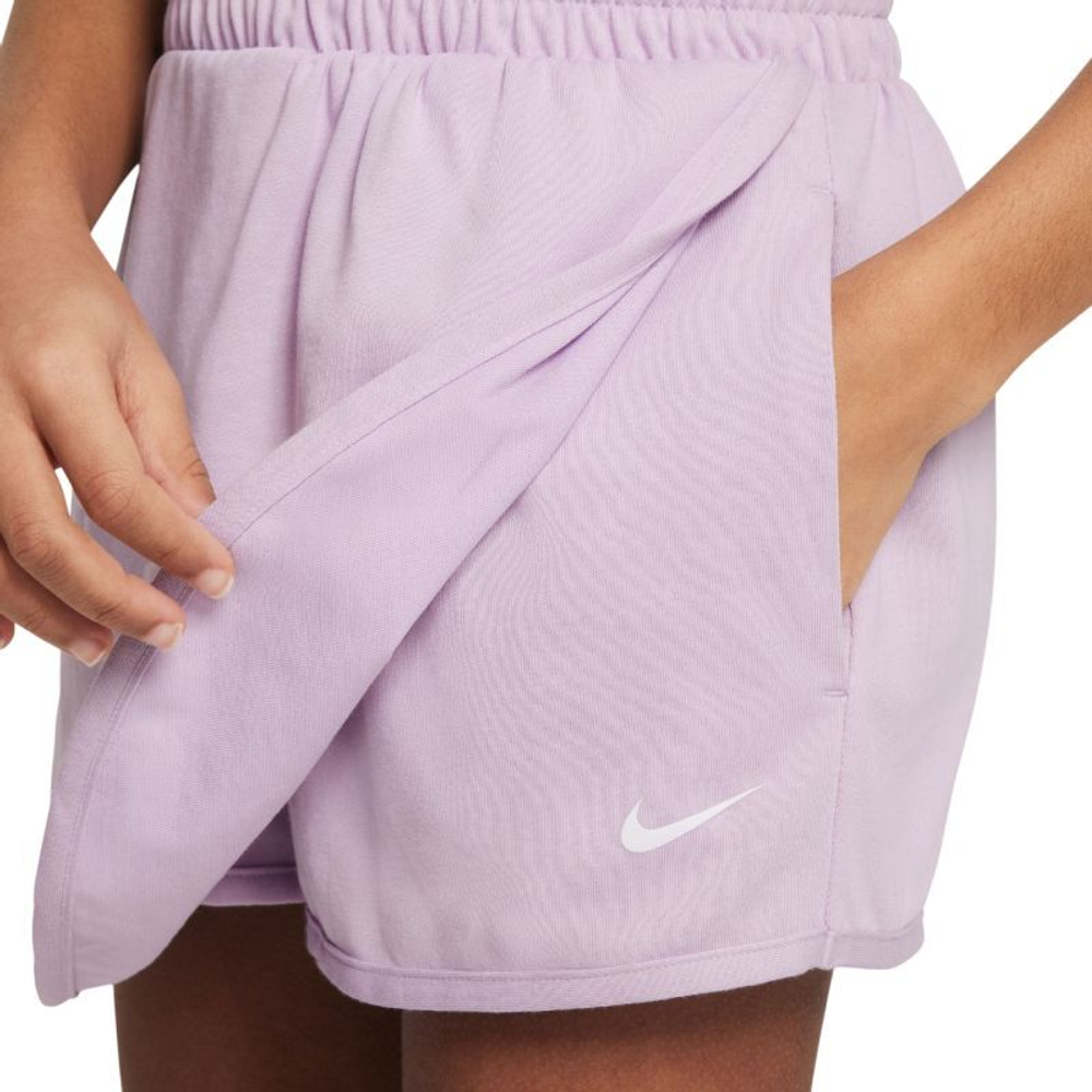 Шорты для девочки теннисные Nike Girls Breezy Mid-Rise - кукла/белые