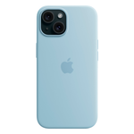 Силиконовый чехол с поддержкой MagSafe Apple Silicone Case для iPhone 15, Light Blue (Светло-голубой)