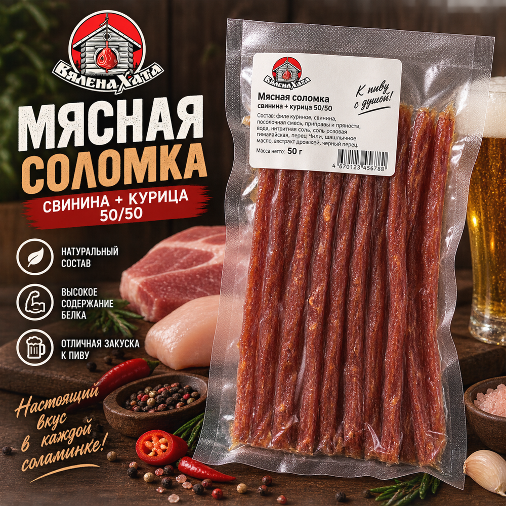 Мясная соломка 50г