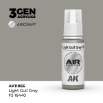 Акриловая краска AK Interactive Light Gull Grey FS 16440 3GEN AIR, 18мл