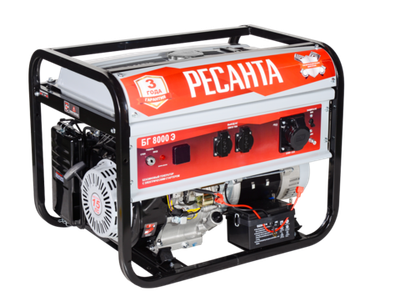 Электрогенератор Ресанта БГ 8000 Э - [6,5 кВт / 220V] эл. старт