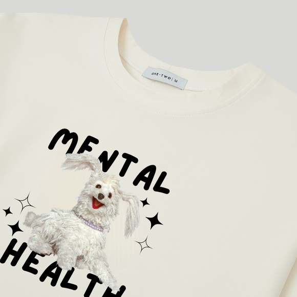 T-shirt MENTAL HEALTH Coconut Milk