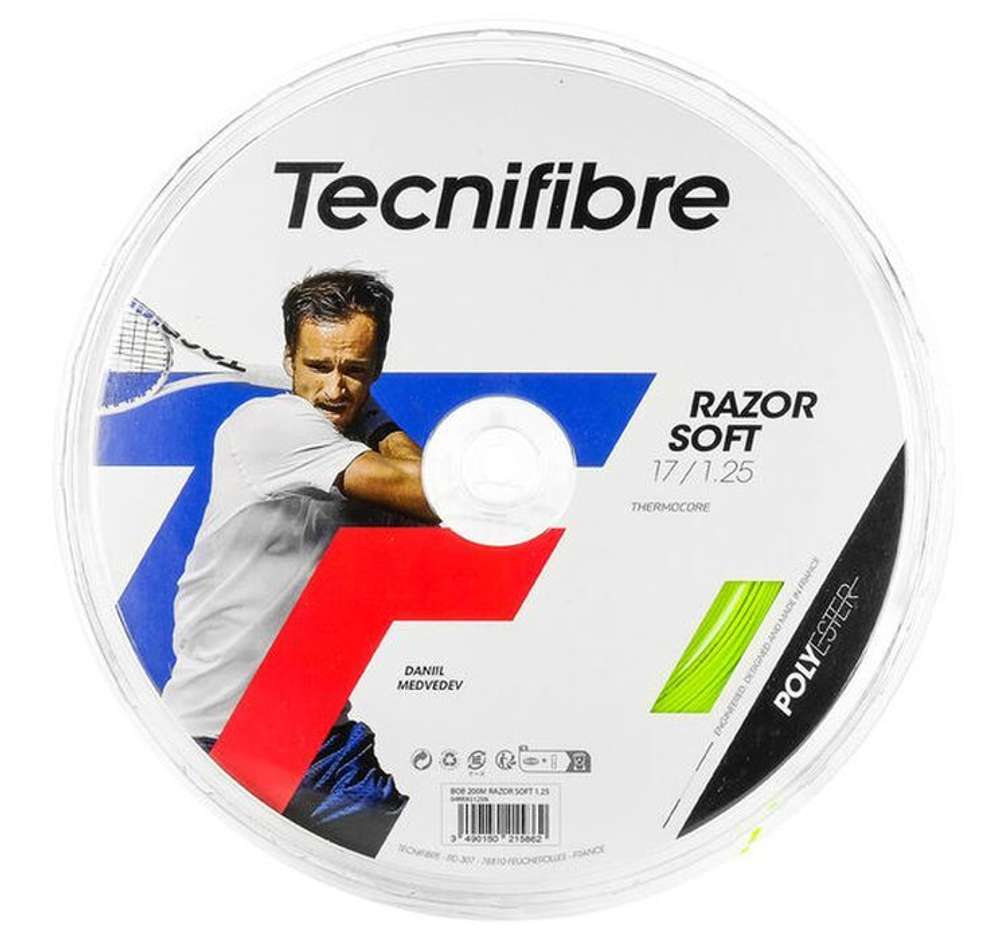 Теннисные струны Tecnifibre Razor Soft (200 m) - зеленый