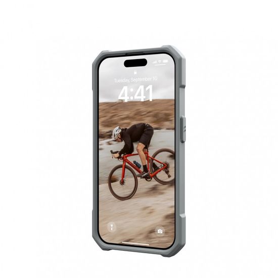 Чехол с поддержкой MAGSAFE UAG Essential Armor для iPhone 15 Pro 6.1", цвет серебро (Silver)
