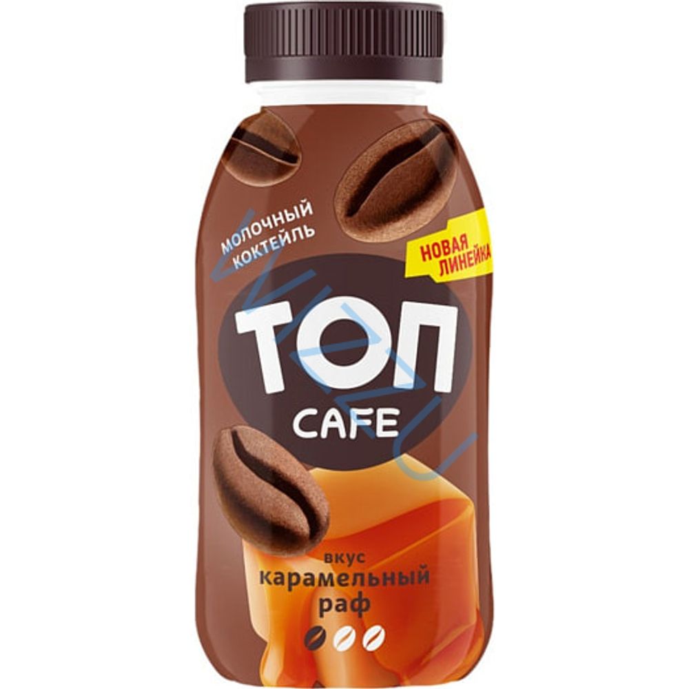 Коктейль молочный ТОП CAFE Карамельный раф 2% 330гр