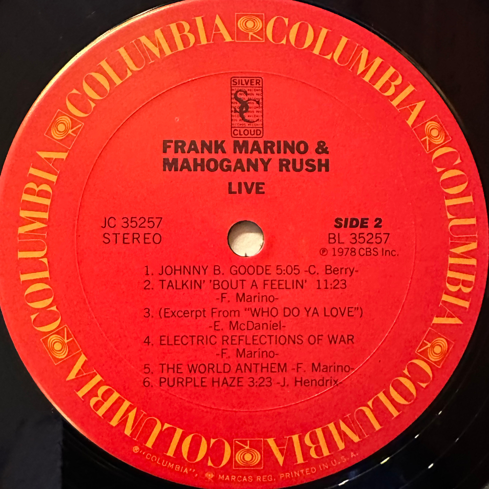 Frank Marino & Mahogany Rush ‎– Live (США 1978г.)
