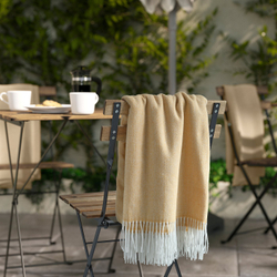 IKEA HOLMVI  (ИКЕА ХОЛМВИ)  -  Плед - бежево-жёлтый 120x160 см