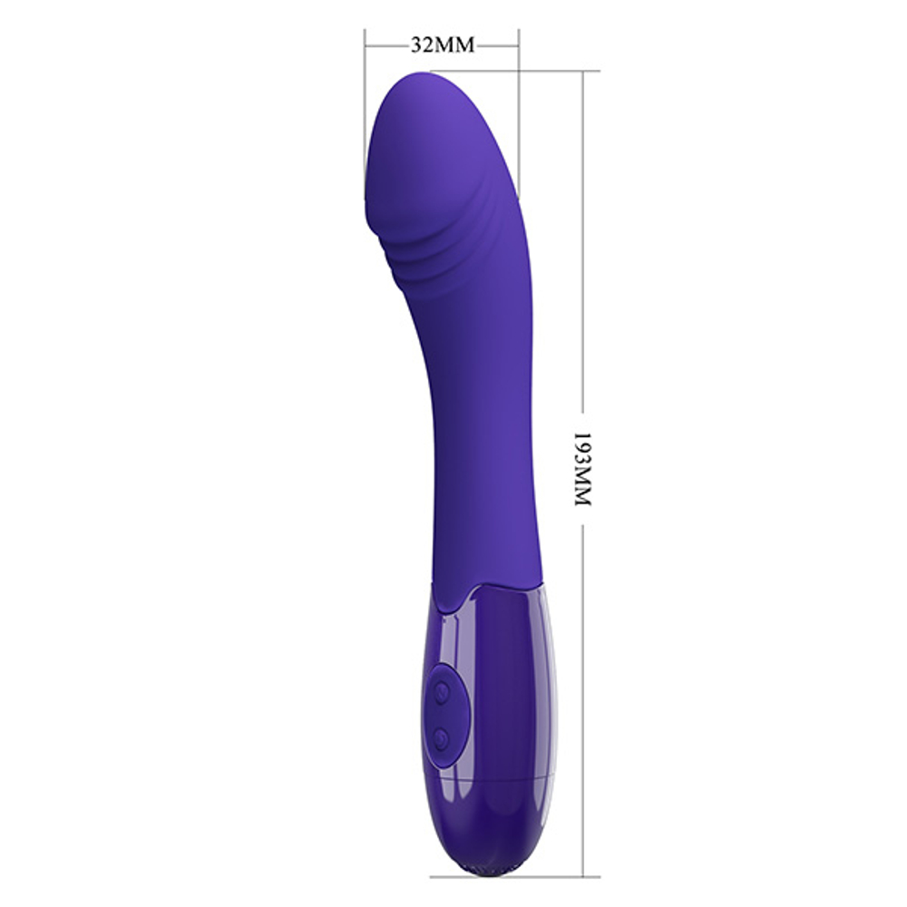 Синий вибратор 19см для G-точки Pretty Love Elemental BI-014812L
