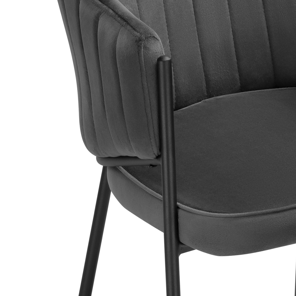 Стул на металлокаркасе Woodville Kortni dark grey, black