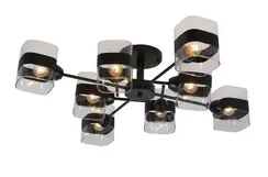 Люстра потолочная Rilon 07175/8 BLACK, 8×40 Вт, чёрная