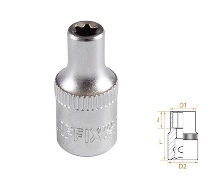 Цена на AFFIX (AF00023005) Головка торцевая TORX Е-стандарт 1/4", E5