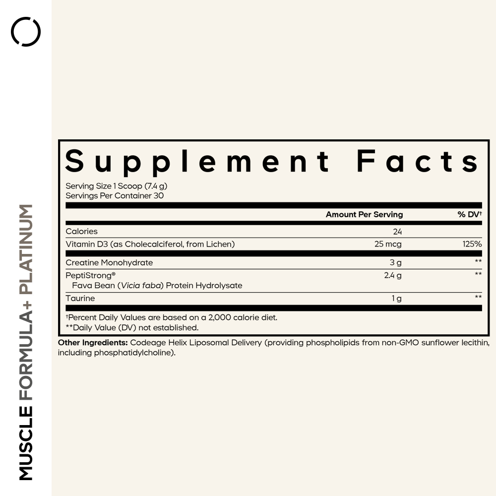 Codeage, Muscle Formula+, Platinum, без добавок, 249 г (8,78 унции)