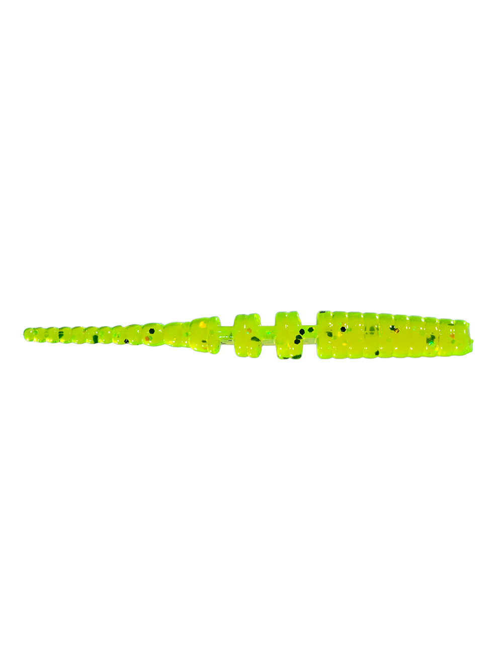 Приманка ZUB-CRAZY LEECH 30мм(1,2")-20шт, (цвет 351) шартрез с блестками