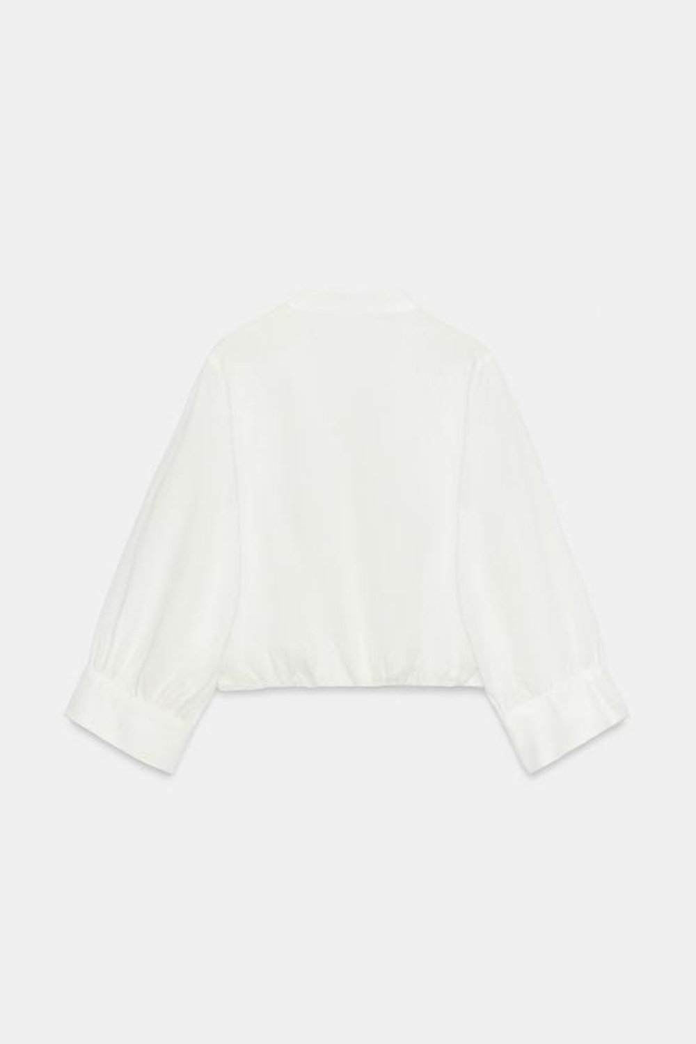 ZARA РУБАШКА ИЗ СМЕСОВОГО ЛЬНА С ПЕТЕЛЬНЫМИ ЗАСТЕЖКАМИ, БЕЛЫЙ