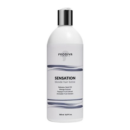 Маска-реконструктор для разглаживания волос с антижелтым эффектом SENSATION (500 мл)