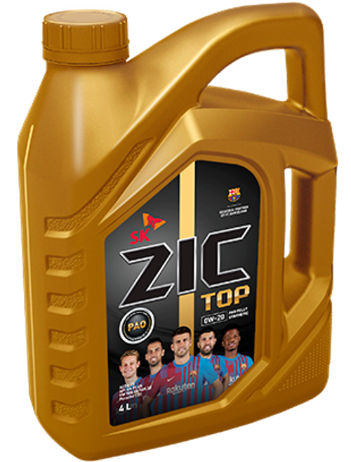 Масло ZIC TOP 0w20 SN+ C5 (4л) ПАО-синтетика