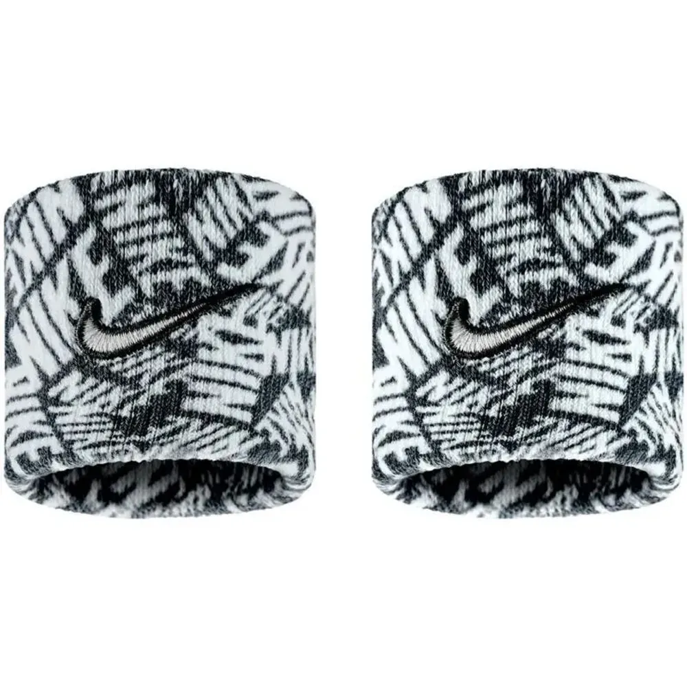 Напульсник теннисный Nike Swoosh 2P - black/white/black