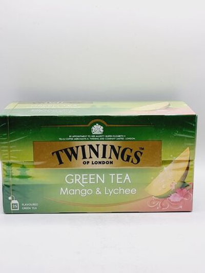 Чай зеленый TWININGS со вкусом Манго и Личи 25 пакетиков 45 г (из Финляндии)
