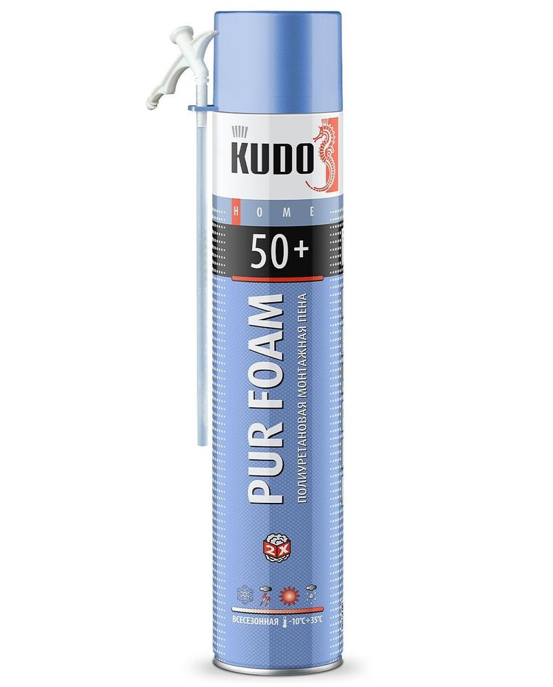 Пена монтажная KUDO HOME 50+ бытовая всесезонная 800г / KUPH10U50+ Пена монтажная KUDO HOME 50+ бытовая всесезонная 800г / KUPH10U50+