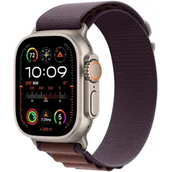 Часы Apple Watch Ultra 2, 2024, 49 мм, титан натурального цвета, ремешок Alpine цвета индиго