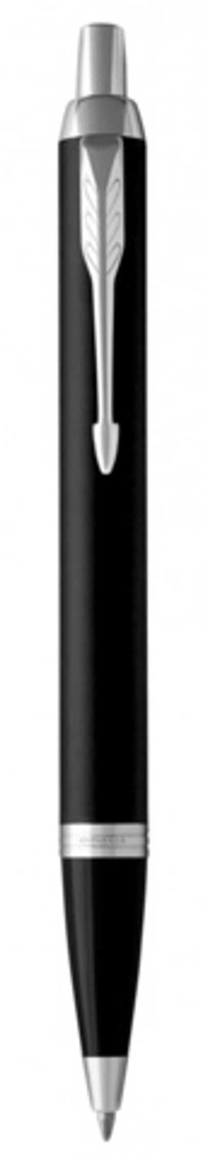 Шариковая ручка Parker IM Metal Black CT лак матовый, стержень: M, цвет чернил: black, в подарочной упаковке.