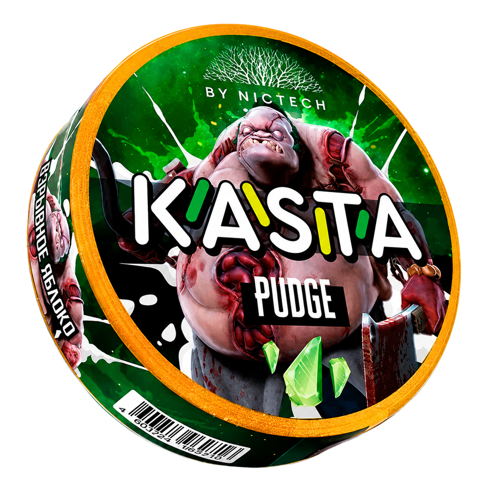 KASTA DOTA PUDGE (120 МГ) - ЗЕЛЕНОЕ ЯБЛОКО, ЖВАЧКА