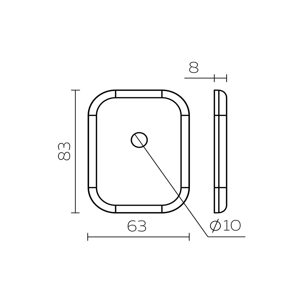Накладка на шток цилиндра ESC.O.XL/K.486 (ESC 486-O SQ XL) CP хром (1шт.)