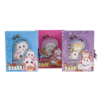 Блокнот "Кошечки" в коробке с вырубкой на замке, 16*12,5см, 45л, разноцветный принт