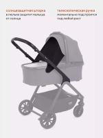 Коляска детская MOWBaby "MOVE" MB402 2в1 Carbon (2023)