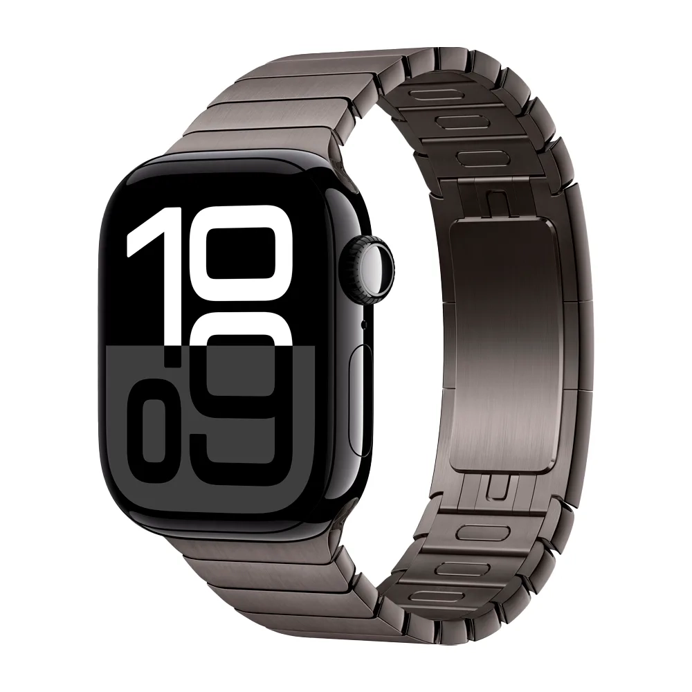 Умные часы Apple Watch Series 10 GPS, 42mm, Jet Black Aluminium Case with Link Bracelet, Slate