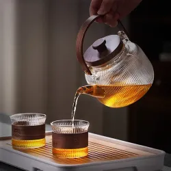 Чашка 200 мл кофейная без ручки Japanese Style Optic дерев. вставка d 7,5 см h6,5 см Barista [1]