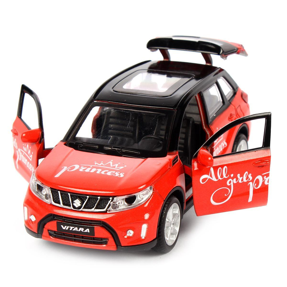 Модель ин. мет. "Suzuki vitara" 12см, двер, баг, красн, коробка VITARA-12GRL-RD (Технопарк)
