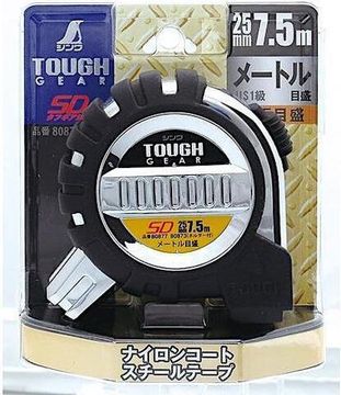 Рулетка измерительная, Shinwa Tough Gear SD, 7.5м, 25мм, с петлёй