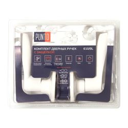 Ручка защелка PUNTO DK610 WH-ET (кл./фик.) белый /49555/