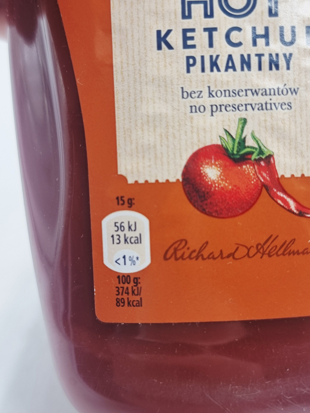 Кетчуп острый пикантный Hellmann's Hot Ketchup 825 г (Польша)