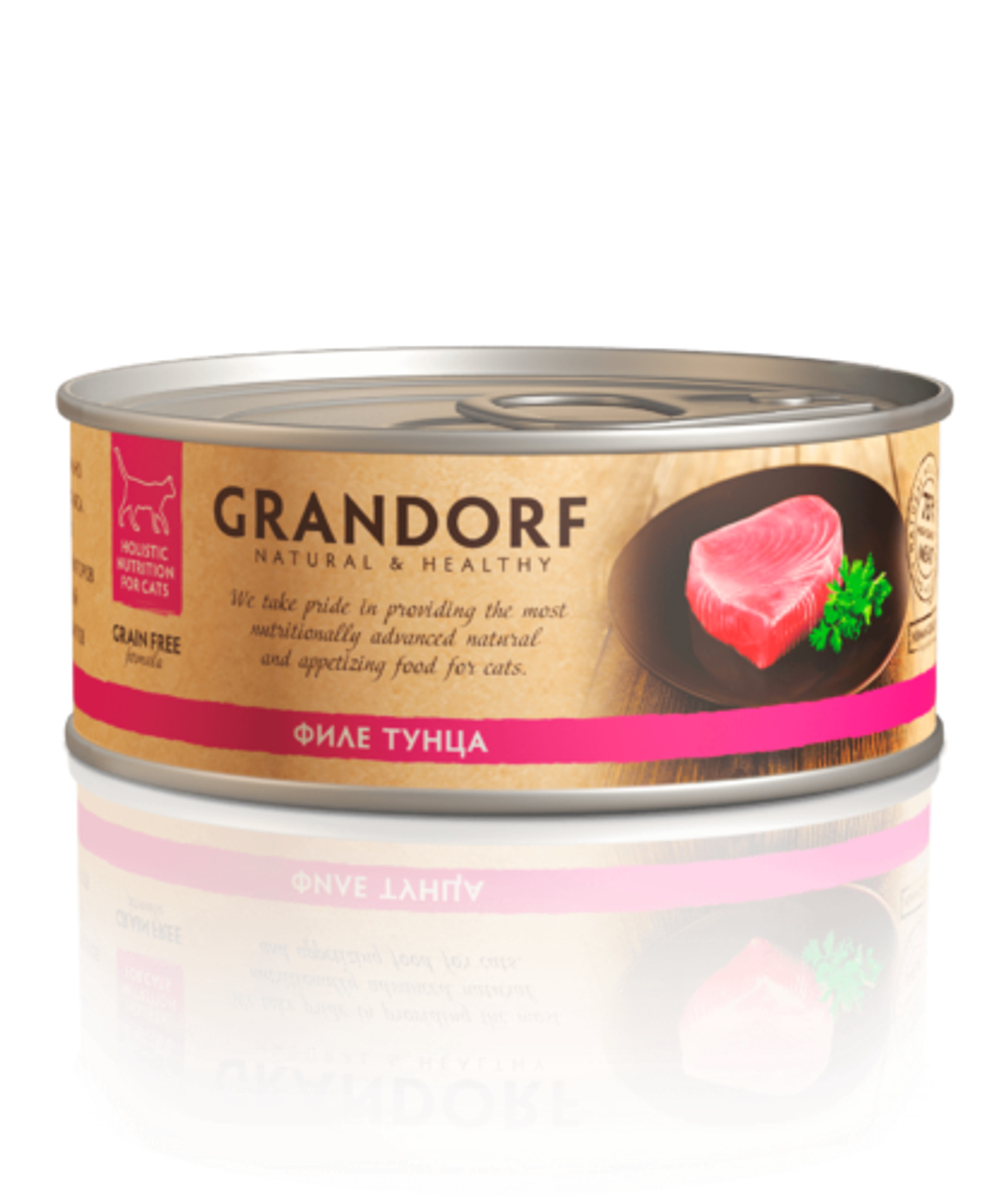 GRANDORF Консервы для кошек Филе тунца 70 гр.