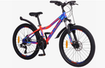 Велосипед 24" Stels Navigator-410 MD р.12" 21 ск. V010 синий/неоновый красный