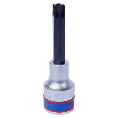 KING TONY (403750) Насадка (бита) торцевая 1/2", L = 80 мм, TORX с отверстием, T50
